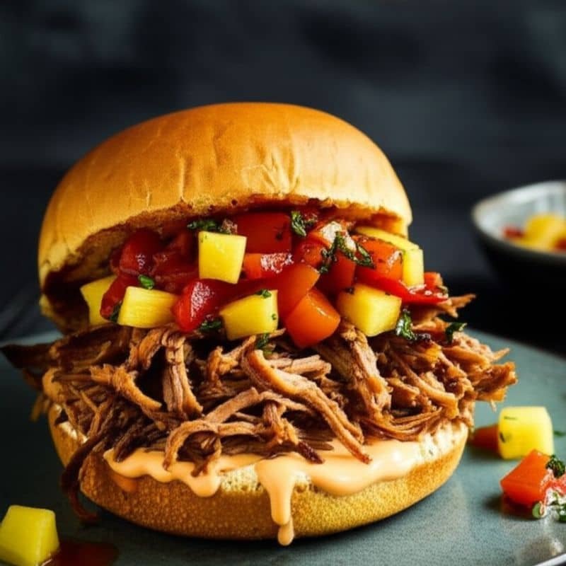 Hamburguesa de pernil de cerdo