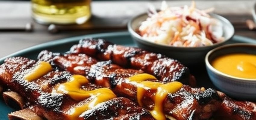 Receta de Costillas asadas en salsa de mango