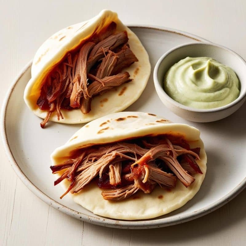 Arepa de Carne Mechada de Puerto Rico