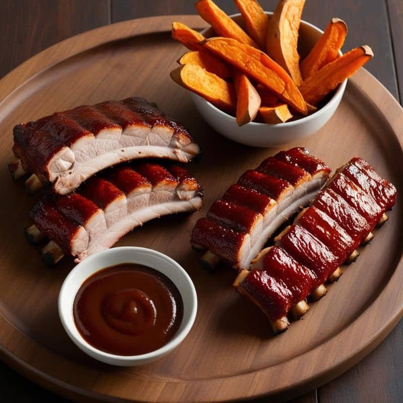 Costillas de cerdo a la salsa barbacoa