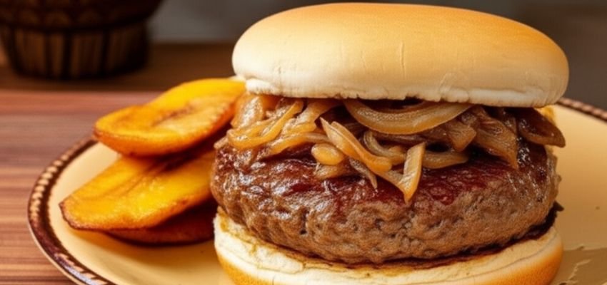 Hamburguesas de Cerdo caseras con Cebolla caramelizada