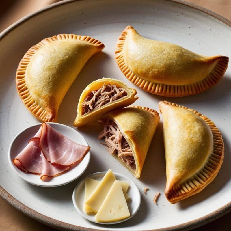 Incorpora Jamón y Queso Suizo al relleno