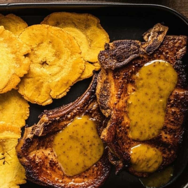 Receta de Chuletas de cerdo jugosas con salsa agridulce